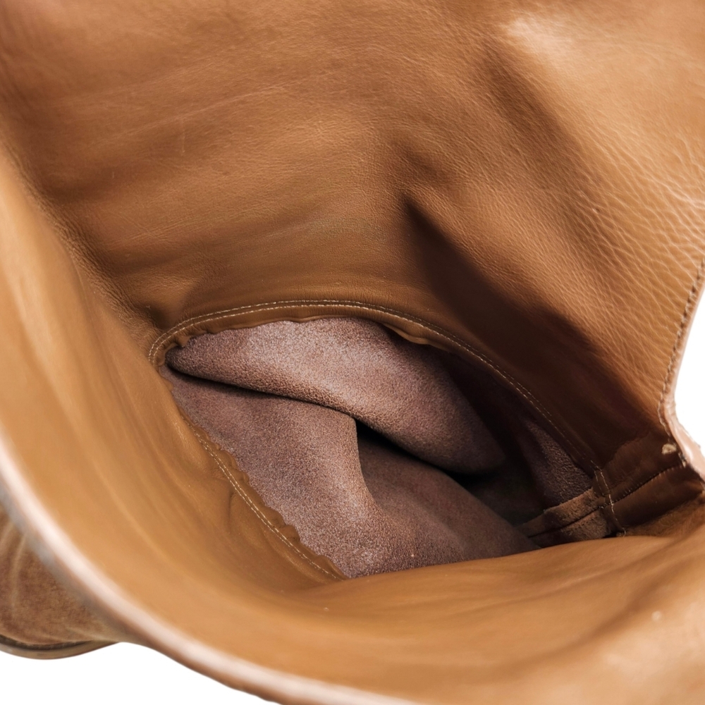 Michael Kors Regina Tan Brown Suede Pull-On Tall Over-The-Knee Flat Riding Boots - Picture 10 of 13